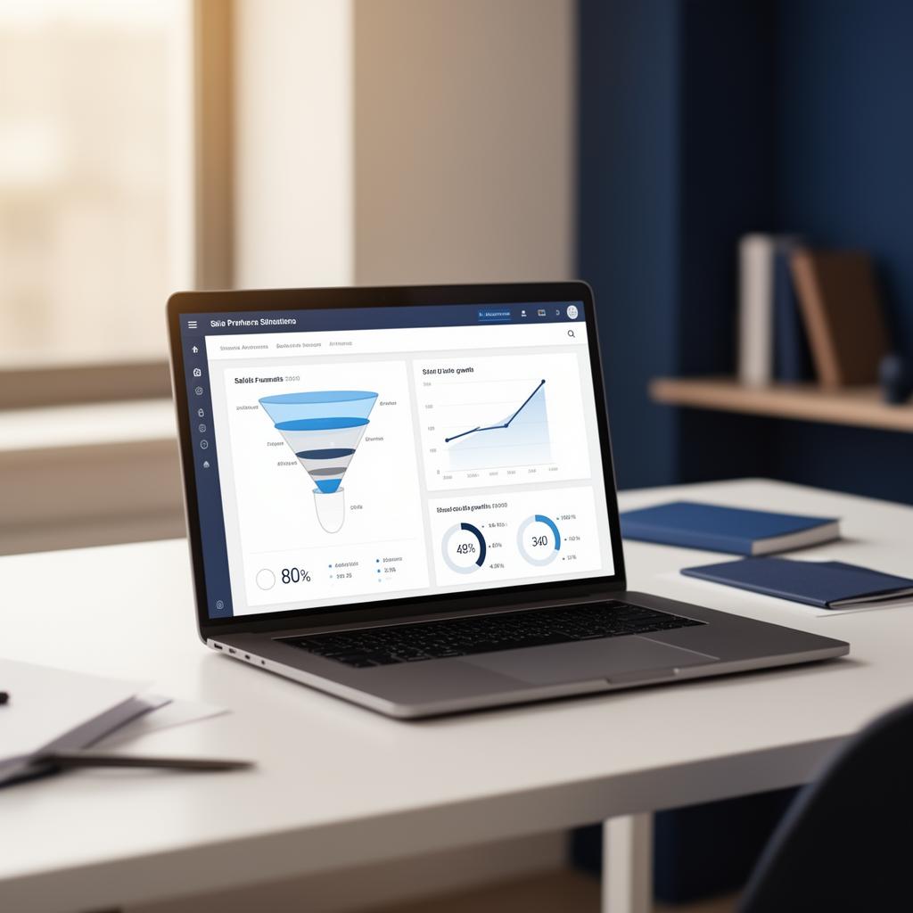 Dashboard analityczny z metrykami pozyskiwania klientów i lejkiem leadowym