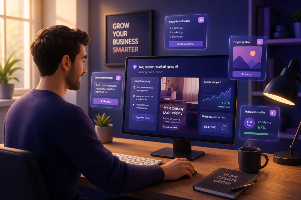 AI w marketingu dla firm: 17 zastosowań, które oszczędzają czas bez obniżania jakości